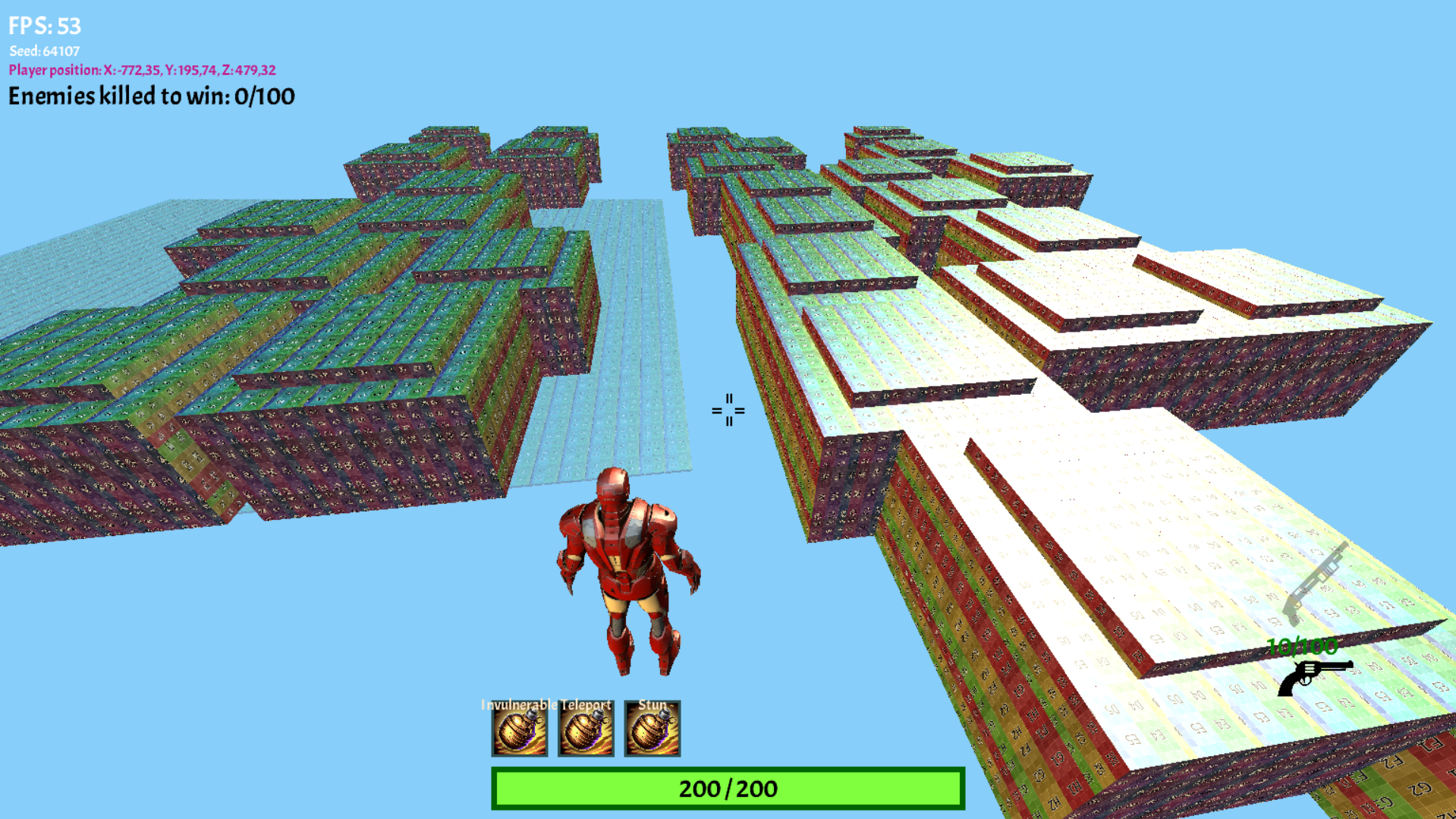Procedural dungeon with generated hallways